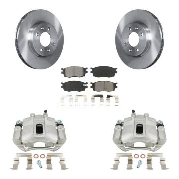 Front Disc Brake Caliper Rotor And Semi-Metallic Pad Kit For Hyundai Accent Kia Rio Rio5 KC8-100323S