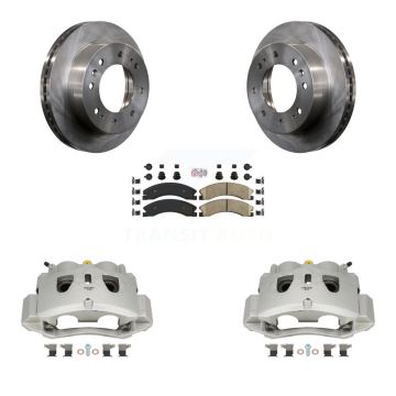 Front Brake Caliper Rotor And Ceramic Pad Kit For GMC Chevrolet Sierra 2500 HD Silverado KC8-100324N