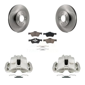 Front Disc Brake Caliper Rotors And Ceramic Pads Kit For Ford Escape Mazda Tribute KC8-100325C