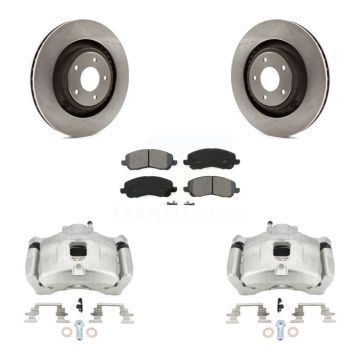 Front Disc Brake Caliper Rotor Semi-Metallic Pad Kit For 2012 Chrysler 200 Dodge Avenger KC8-100326S