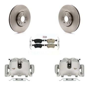 Front Brake Caliper Rotor Semi-Metallic Pad Kit For Mercedes-Benz E500 AWD From 10 24 05 KC8-100329N