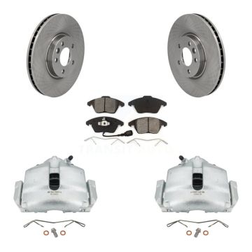 Front Disc Brake Caliper Rotors And Semi-Metallic Pads Kit For Volkswagen CC KC8-100329S