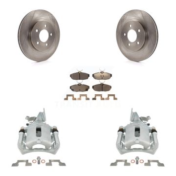 Rear Disc Brake Caliper Rotors And Ceramic Pads Kit For Ford Mustang KC8-100330T