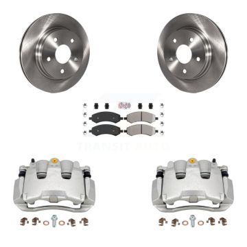 Front Disc Brake Caliper Rotors And Semi-Metallic Pads Kit For Ram 1500 Classic Dodge KC8-100331N