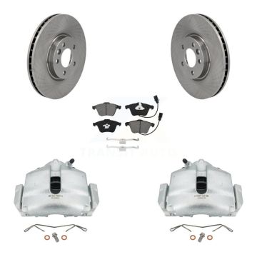 Front Disc Brake Caliper Rotors And Semi-Metallic Pads Kit For 2010 Volkswagen CC 3.6L KC8-100332S