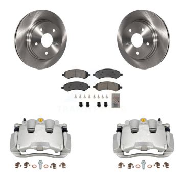 Front Disc Brake Caliper Rotors And Semi-Metallic Pads Kit For Ram 1500 Classic Dodge KC8-100334N