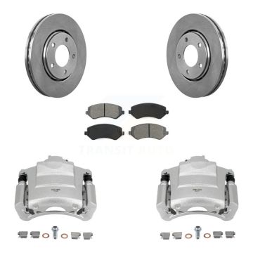 Front Brake Caliper Rotors Semi-Metallic Pad Kit For Dodge Caravan Grand Chrysler Town & KC8-100334S