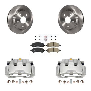 Front Disc Brake Caliper Rotors And Semi-Metallic Pads Kit For Ram 1500 Classic Dodge KC8-100335N