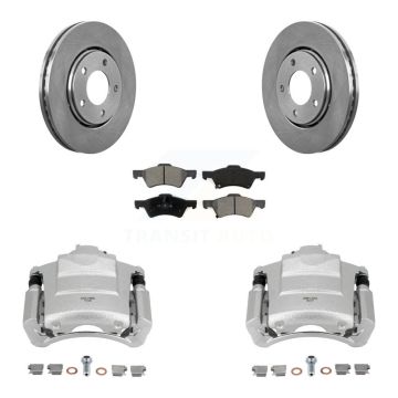 Front Brake Caliper Rotor And Semi-Metallic Pad Kit For 2004 Dodge Caravan From 12 01 03 KC8-100335S