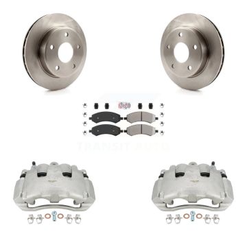 Front Disc Brake Caliper Rotors Semi-Metallic Pad Kit For Dodge Dakota Mitsubishi Raider KC8-100336N