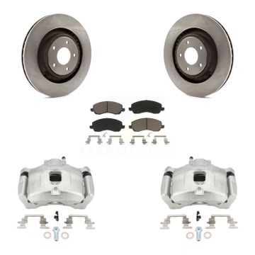 Front Disc Brake Caliper Rotors And Ceramic Pads Kit For 2012 Chrysler 200 Dodge Avenger KC8-100338C