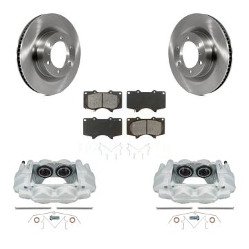 Front Disc Brake Caliper Rotors And Semi-Metallic Pad Kit For Toyota 4Runner Lexus GX460 KC8-100338S