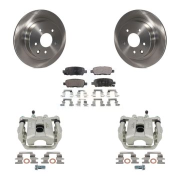Rear Disc Brake Caliper Rotors And Ceramic Pads Kit For Nissan Rogue X-Trail Select KC8-100338T