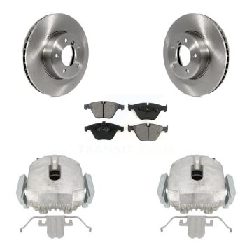 Front Brake Caliper Rotor Semi-Metallic Pad Kit For 2007 BMW 525i Automatic transmission KC8-100340S