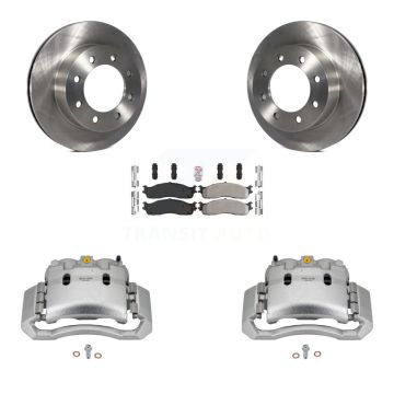 Front Disc Brake Caliper Rotors And Semi-Metallic Pads Kit For Dodge Ram 1500 3500 2500 KC8-100343N