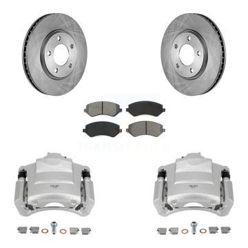 Front Brake Caliper Rotor Semi-Metallic Pad Kit For Dodge Grand Caravan Drum rear brakes KC8-100345S