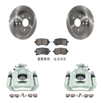 Rear Brake Caliper Rotor Ceramic Pad Kit For Dodge Grand Caravan Chrysler Town & Country KC8-100346T