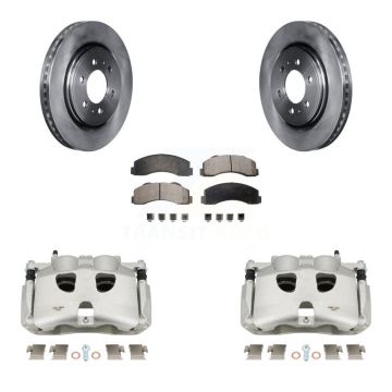 Front Disc Brake Caliper Rotors And Semi-Metallic Pads Kit For Ford F-150 KC8-100348P