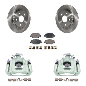 Rear Disc Brake Caliper Rotors And Ceramic Pads Kit For Ram C/V KC8-100348T