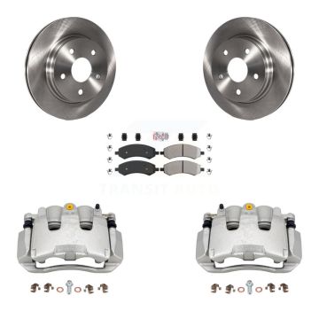 Front Disc Brake Caliper Rotors & Semi-Metallic Pad Kit For Chrysler Aspen Dodge Durango KC8-100349N