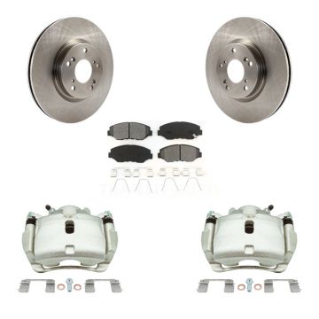Front Disc Brake Caliper Rotors And Semi-Metallic Pads Kit For 2005-2006 Honda CR-V KC8-100349S