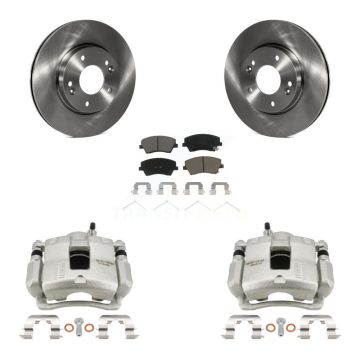 Front Disc Brake Caliper Rotors And Ceramic Pads Kit For Hyundai Elantra KC8-100351C