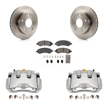 Front Disc Brake Caliper Rotors And Semi-Metallic Pads Kit For Dakota Dodge Ram KC8-100353N