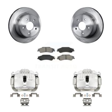 Rear Brake Caliper Rotor Semi-Metallic Pad Kit For Chevrolet GMC Blazer S10 Jimmy Sonoma KC8-100354S