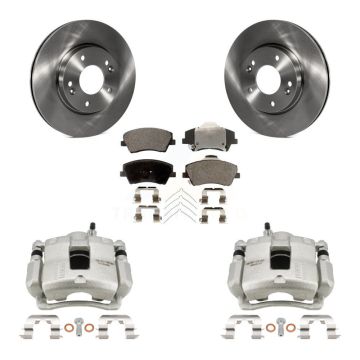 Front Disc Brake Caliper Rotors And Semi-Metallic Pads Kit For Hyundai Elantra KC8-100355P