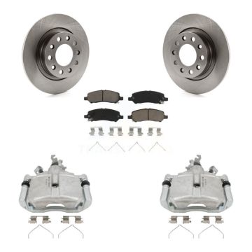 Rear Disc Brake Caliper Rotors And Ceramic Pads Kit For 2013-2016 Dodge Dart KC8-100358C
