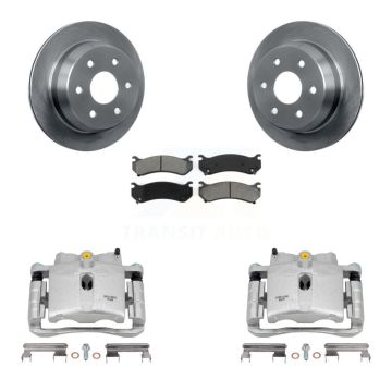 Rear Brake Caliper Rotors Semi-Metallic Pad Kit For Chevrolet Silverado 2500 HD Suburban KC8-100359S