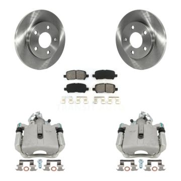 Rear Brake Caliper Rotor Semi-Metallic Pad Kit For Buick Chevrolet Impala LaCrosse Grand KC8-100360S