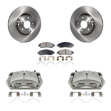 Front Disc Brake Caliper Rotors And Semi-Metallic Pads Kit For 2009-2015 Honda Pilot KC8-100362P
