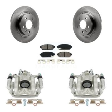 Rear Disc Brake Caliper Rotors And Semi-Metallic Pad Kit For 2013 Chevrolet Cruze LT/LTZ KC8-100363S