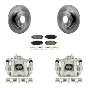 Rear Brake Caliper Rotor Semi-Metallic Pad Kit For Chevrolet Cruze Orlando Volt Cadillac KC8-100364S
