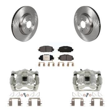 Front Disc Brake Caliper Rotors And Ceramic Pads Kit For Honda CR-V KC8-100365T
