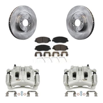 Front Disc Brake Caliper Rotors And Ceramic Pads Kit For Hyundai Santa Fe XL KC8-100366T