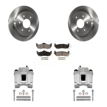 Rear Brake Caliper Rotor And Semi-Metallic Pad Kit For Nissan TITAN Armada INFINITI QX56 KC8-100367P
