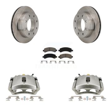 Rear Disc Brake Caliper Rotor Ceramic Pad Kit For Chevrolet Express 2500 GMC Savana 3500 KC8-100368C