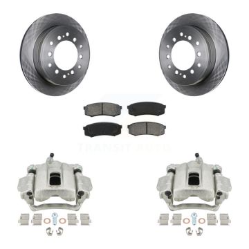 Rear Disc Brake Caliper Rotors And Semi-Metallic Pad Kit For 2010-2014 Toyota FJ Cruiser KC8-100368S