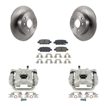 Rear Disc Brake Caliper Rotors And Semi-Metallic Pads Kit For Nissan Altima Maxima KC8-100370S