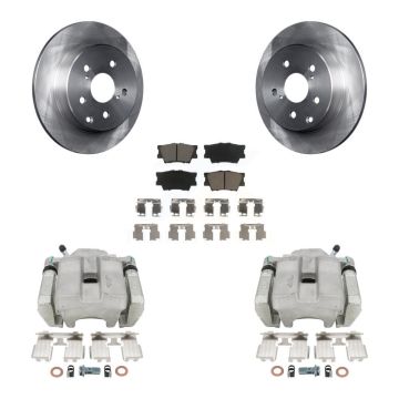 Rear Disc Brake Caliper Rotors And Ceramic Pads Kit For Toyota RAV4 KC8-100371C