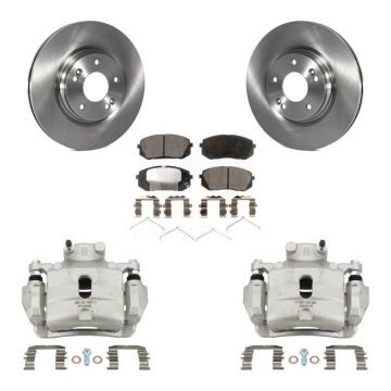 Front Brake Caliper Rotor & Ceramic Pad Kit For Hyundai Sonata 2.4L/2.0L with GAS engine KC8-100371T