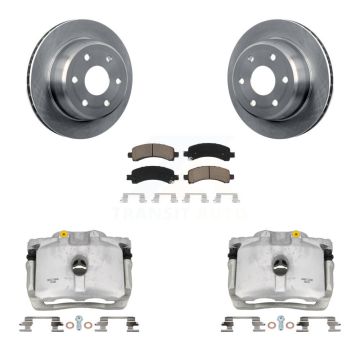 Rear Brake Caliper Rotors Ceramic Pad Kit For Chevrolet GMC Avalanche 1500 Express Yukon KC8-100372C