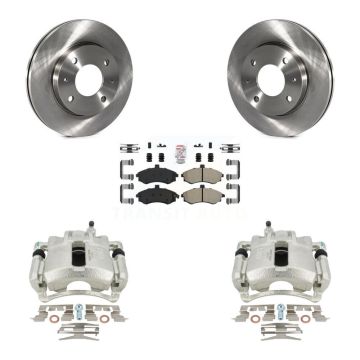 Front Disc Brake Caliper Rotors And Semi-Metallic Pads Kit For Hyundai Elantra KC8-100372N