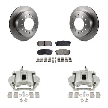 Rear Disc Brake Caliper Rotors And Semi-Metallic Pads Kit For Toyota Sequoia Lexus GX470 KC8-100372P