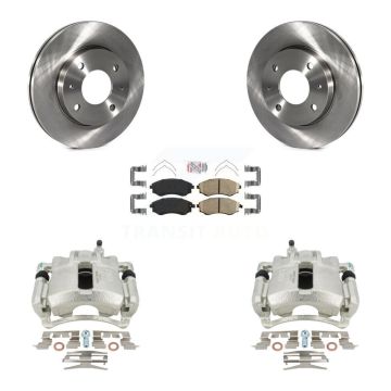 Front Disc Brake Caliper Rotors And Ceramic Pad Kit For 2002 Hyundai Elantra To 10 31 01 KC8-100373N