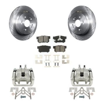 Rear Disc Brake Caliper Rotors And Semi-Metallic Pads Kit For Honda CR-V Acura RDX KC8-100373S