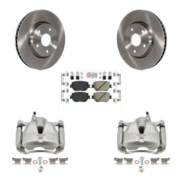 Front Brake Caliper Rotor & Ceramic Pad Kit For 2014 Lexus IS250 Without F Sport Package KC8-100374N