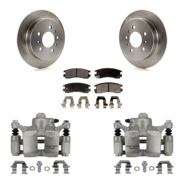 Rear Brake Caliper Rotor Semi-Metallic Pad Kit For Chevrolet Impala Buick LaCrosse Monte KC8-100374P